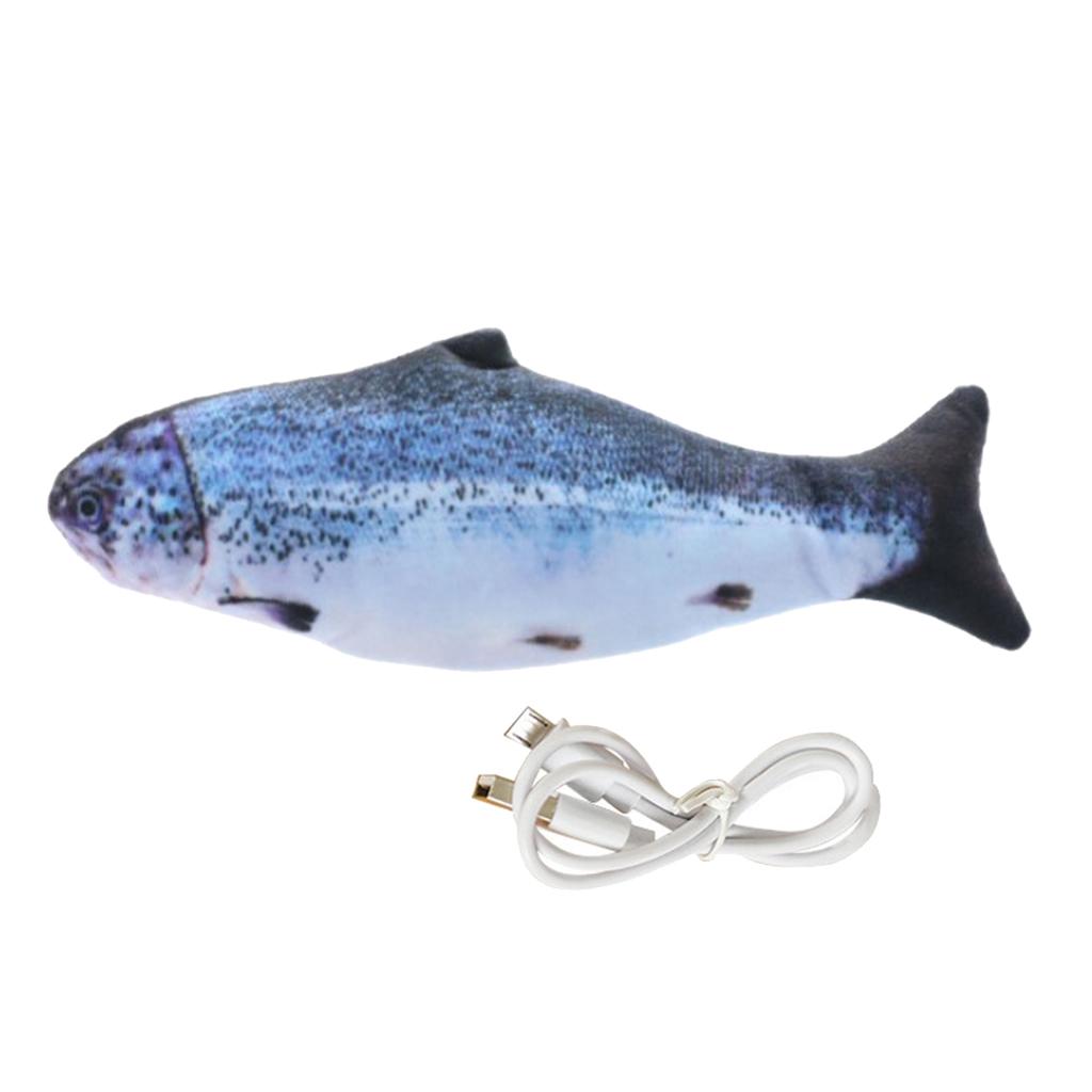 3x Pet Cat Chewing Toy Kitty Interactive Fish Toy Play Toy For Cat Kitten