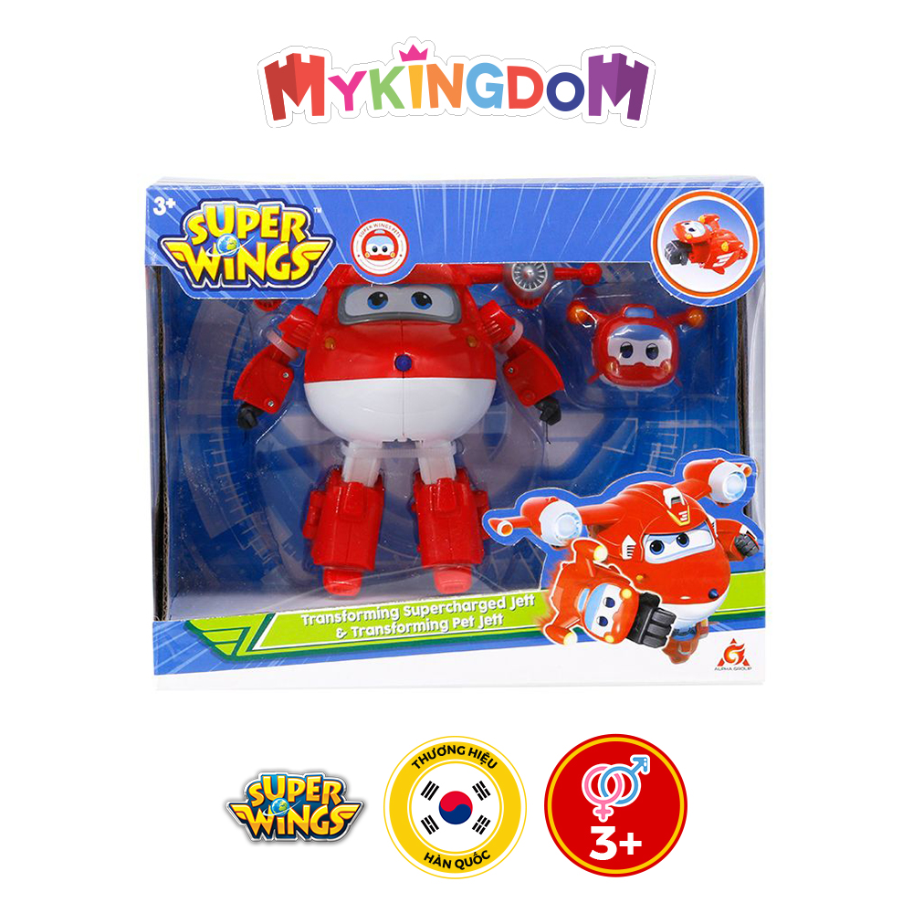 Đồ Chơi SUPERWINGS Robot Biến Hình Cỡ Lớn Jett Siêu Cấp Kết Hợp Thú Cưng Jett YW750941