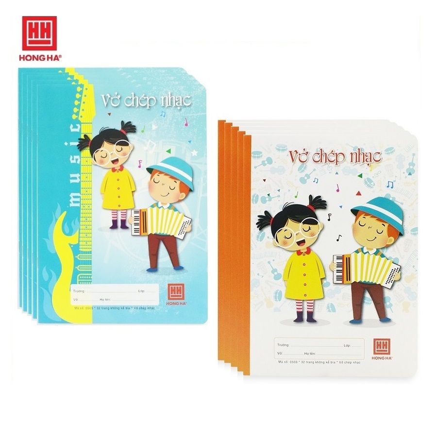 Set 5 quyển vở chép nhạc Hồng Hà School 0503