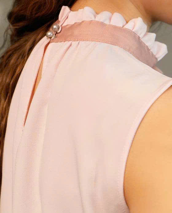 Áo Cổ Lọ Thắt Nơ Hồng Charlotte TOP177 thời trang thiết kế Hity