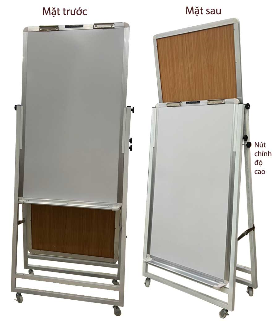 Bảng Flipchart 2 Mặt Viết Bút Lông Cao cấp Ấn Độ Bavico - Trắng 60x100cm