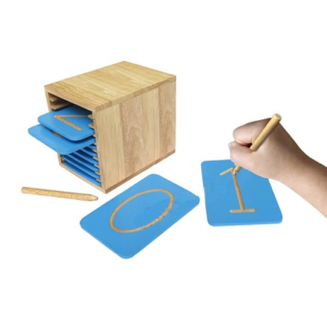 Combo đồ chơi luyện viết học chữ và số montessori bằng gỗ, giáo cụ mầm non cao cấp phát triển kỹ năng cho trẻ