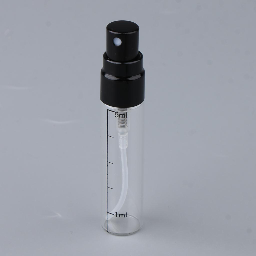 5Pcs Empty 5ml Refillable Perfume Bottles Tube Glass Vials