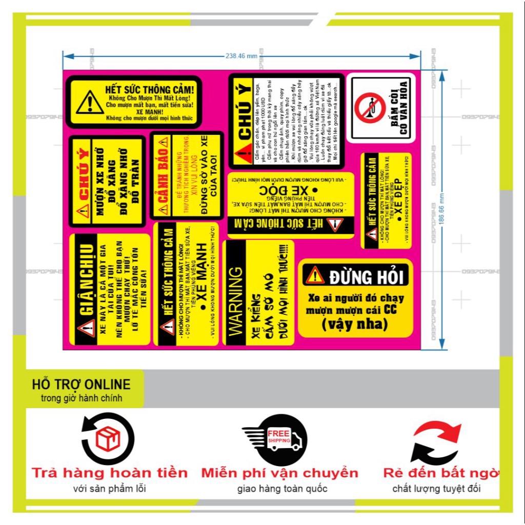 LOGO STICKER CẢNH BÁO GIẬN CHỊU MẪU 2 - BI DECAL