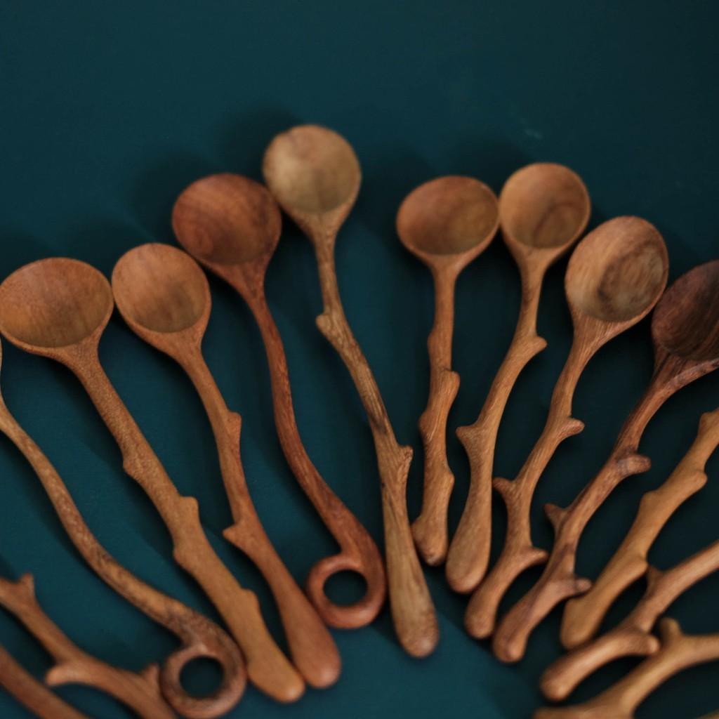 Muỗng gỗ handmade - Muỗng gỗ đỏ, gỗ tần bì - Wooden spoon