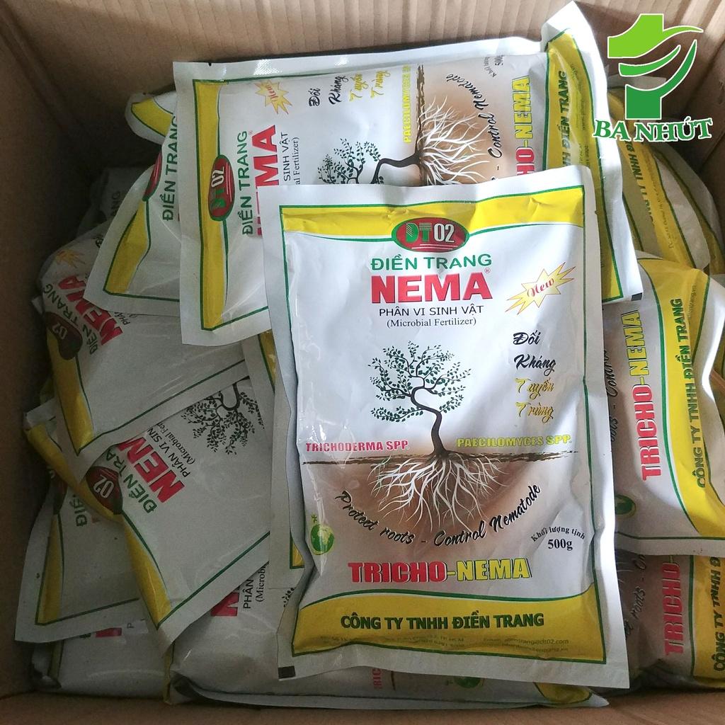 Phân Vi Sinh Vật ĐIỀN TRANG Tricho NEMA gói 500g Bảo Vệ Bộ Rễ - Đối Kháng Tuyến Trùng - Tăng Năng Suất - Tăng Chất Lượng