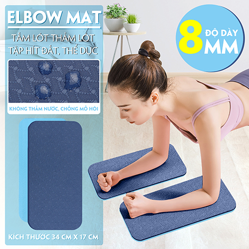 Miếng lót,Đệm Lót Khủy Tay dày 8mm, 2 màu - Gối Tập Yoga, Đệm PAD Cao Su Hỗ Trợ Giảm Đau Đầu Gối và Các Tư Thế YOGA