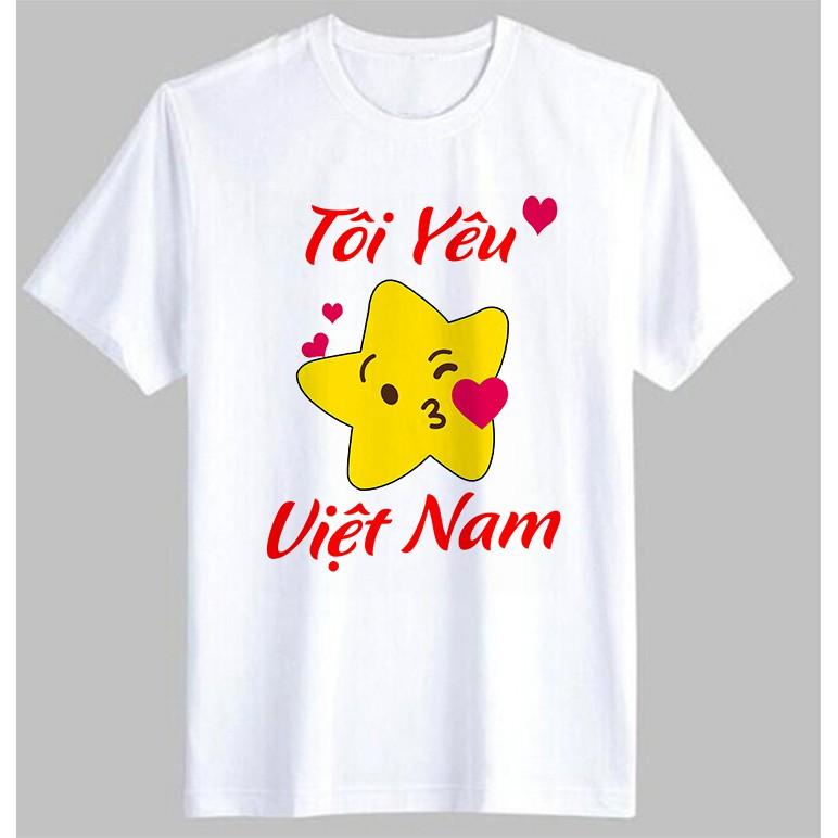 Áo Thun Cờ Đỏ Sao Vàng Tôi Yêu Việt Nam Thời Trang 24h Cho Nam Và Nữ