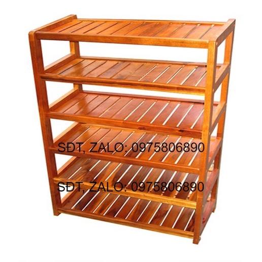 Kệ Giày Dép 6 Tầng Dài 80 cm Gỗ Cao Su , kệ để dày dép , kệ gỗ dày dép hàng xuất khẩu