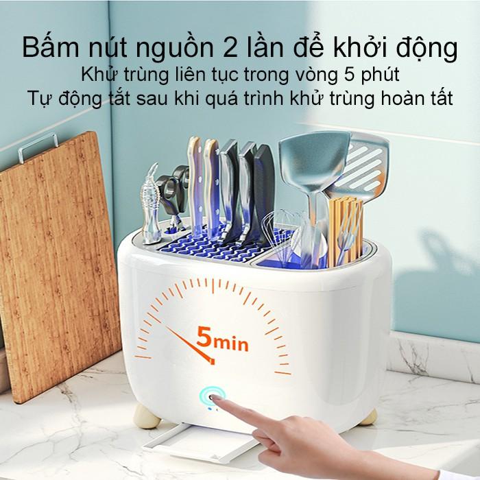 Kệ Để Dao đũa thìa Khử Khuẩn bằng tia UV