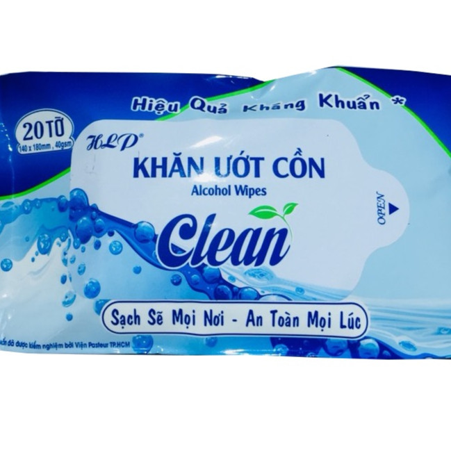 Combo 5 bịch khăn ướt cồn HLP 100 cái