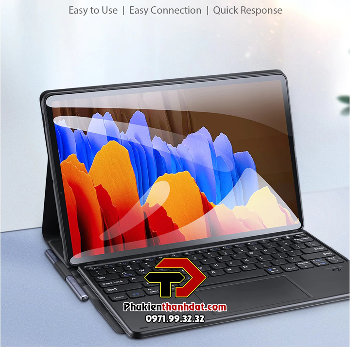 Bao da kèm bàn phím cho SamSung Galaxy Tab S7 FE chính hãng Dux Ducis có bàn di chuột TrackPad  - Hàng chính hãng