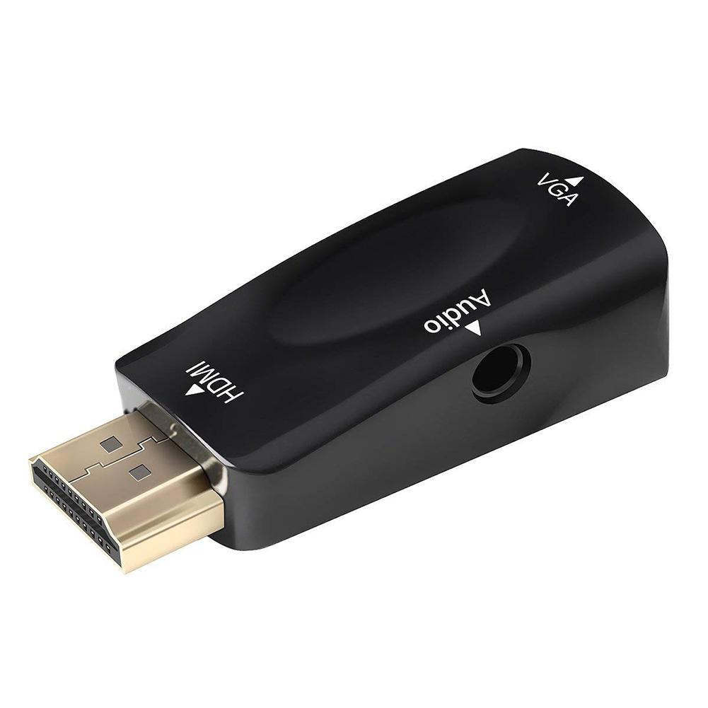 Bộ Chuyển Đổi HDMI Sang VGA Và Giắc Cắm Âm Thanh - Đen
