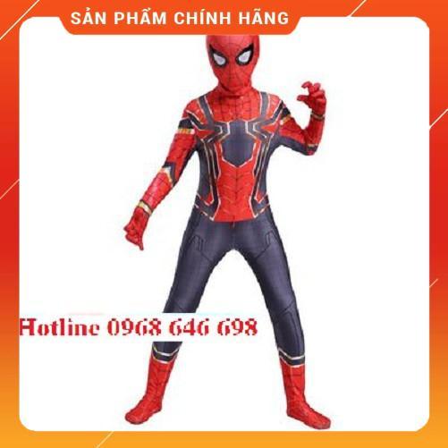 Quần Áo Hóa Trang Trẻ Em Người nhện Spiderman Nhện Sắt Viền Vàng