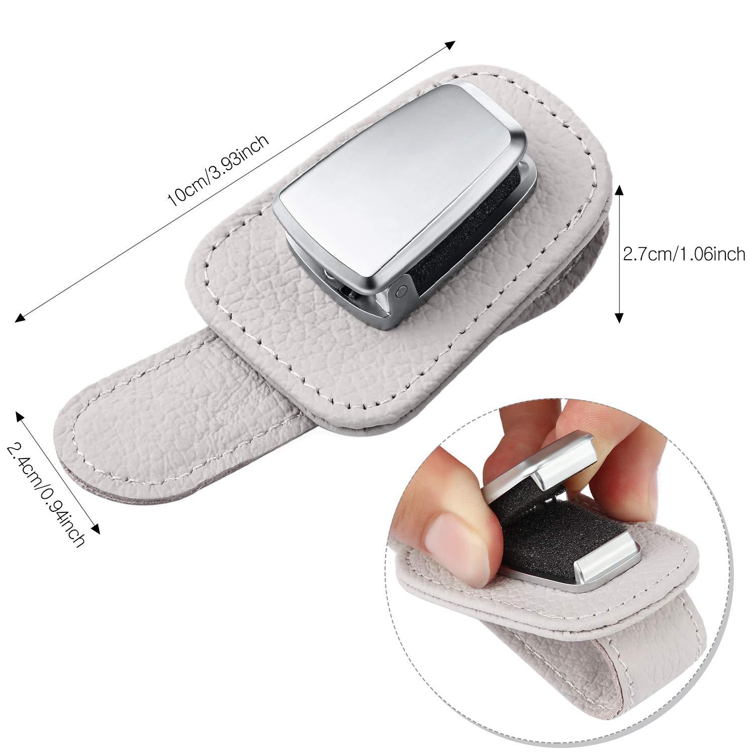 2 gói kính giữ kính toàn bộ kính che mặt kính che kính bằng da và thẻ vé clip kính giữ xe