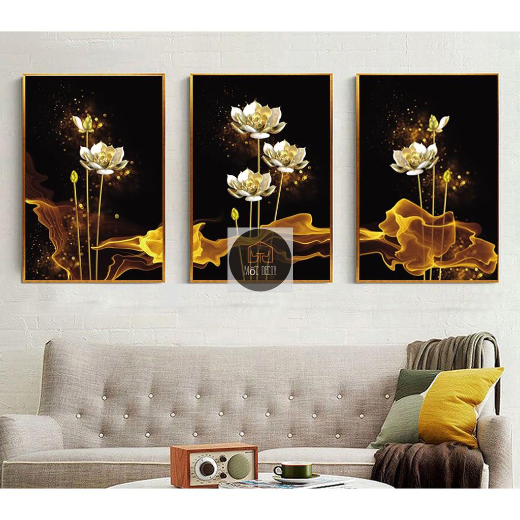 Xả tranh tráng gương siêu to khổng lồ bộ 3 bức 70x100cm