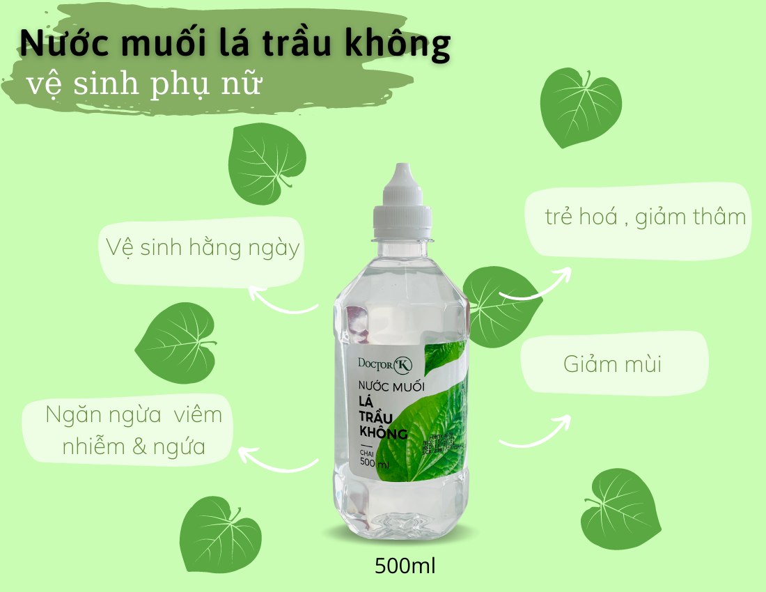 &lt; 1 Chai 500ml&gt; Nước muối sinh lý lá trầu không Doctor K - Trị viêm loét, hôi miệng, mẫn ngứa - an tâm sử dụng