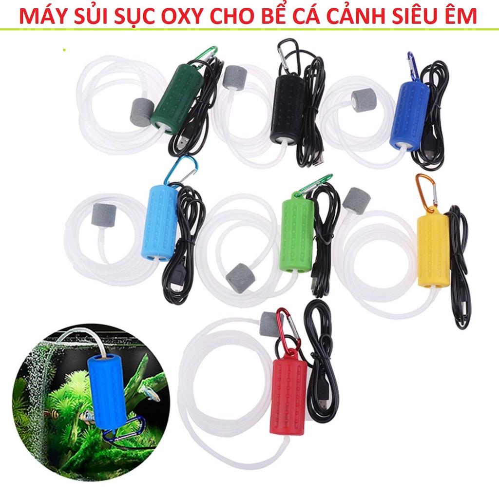 Máy sủi sục khí oxy cho bể cá cảnh loại tốt, máy bơm nước bể cá cảnh có đèn đổi màu trang trí đẹp