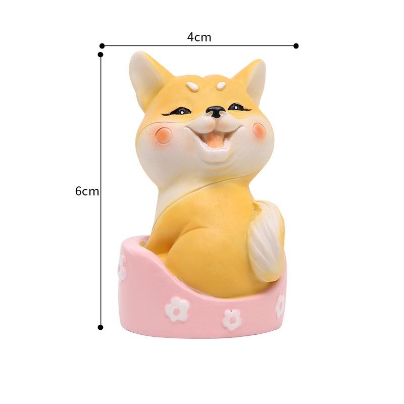 Tượng Chó Shiba Trang Trí Dễ Thương