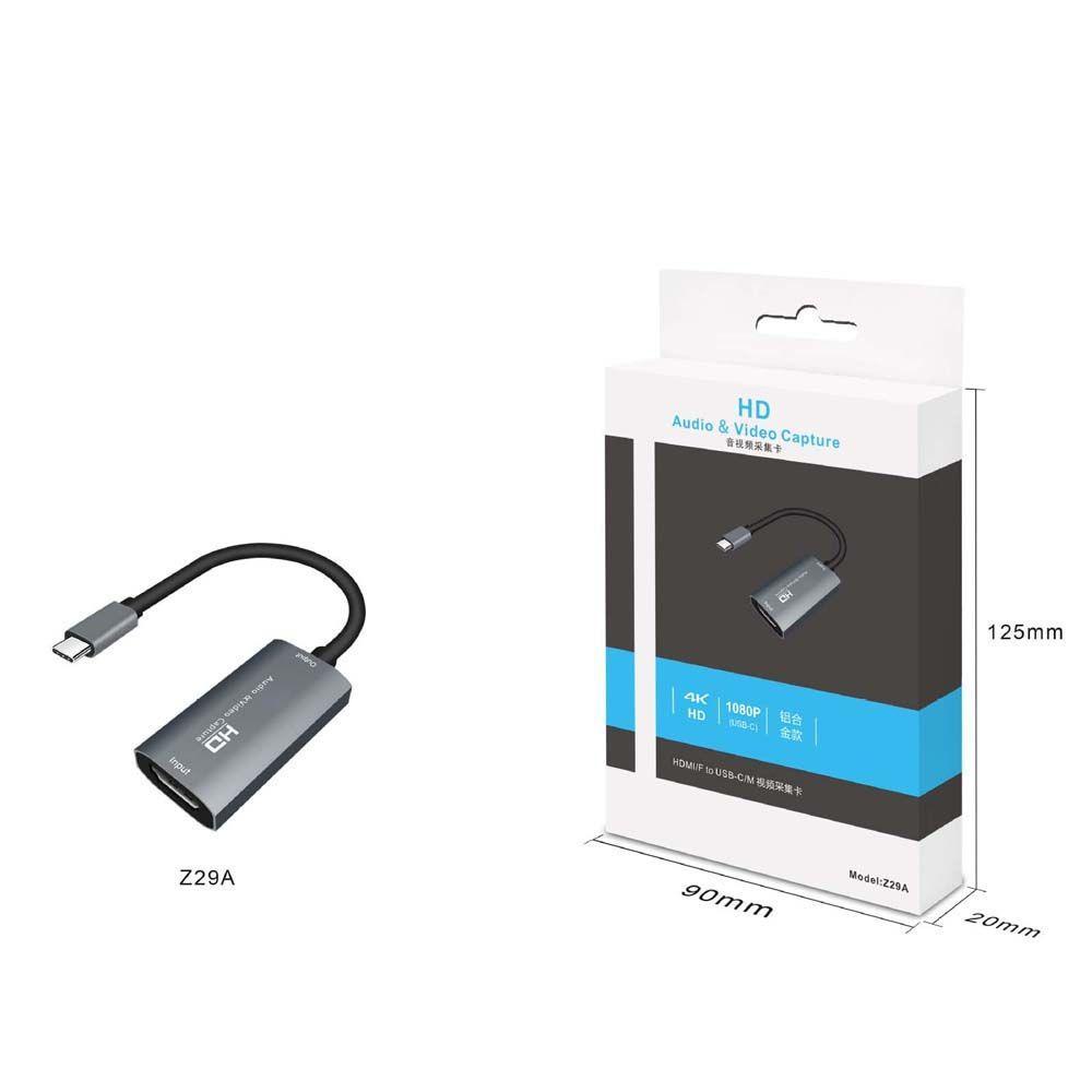 Thẻ ghi hình video HDMI JARRED USB-C sang Type C 1080P phích cắm và sử dụng 4K HDMI
