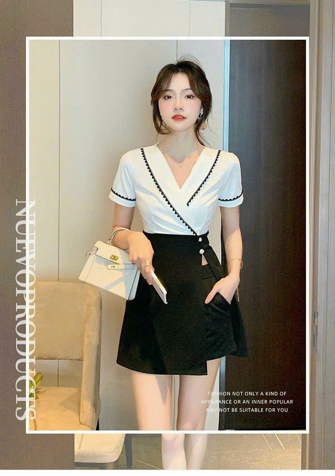 SET BỘ ÁO CỔ VEST PHỐI VIỀN + QUẦN SHORT CAO CẤP (HÀNG NHẬP)