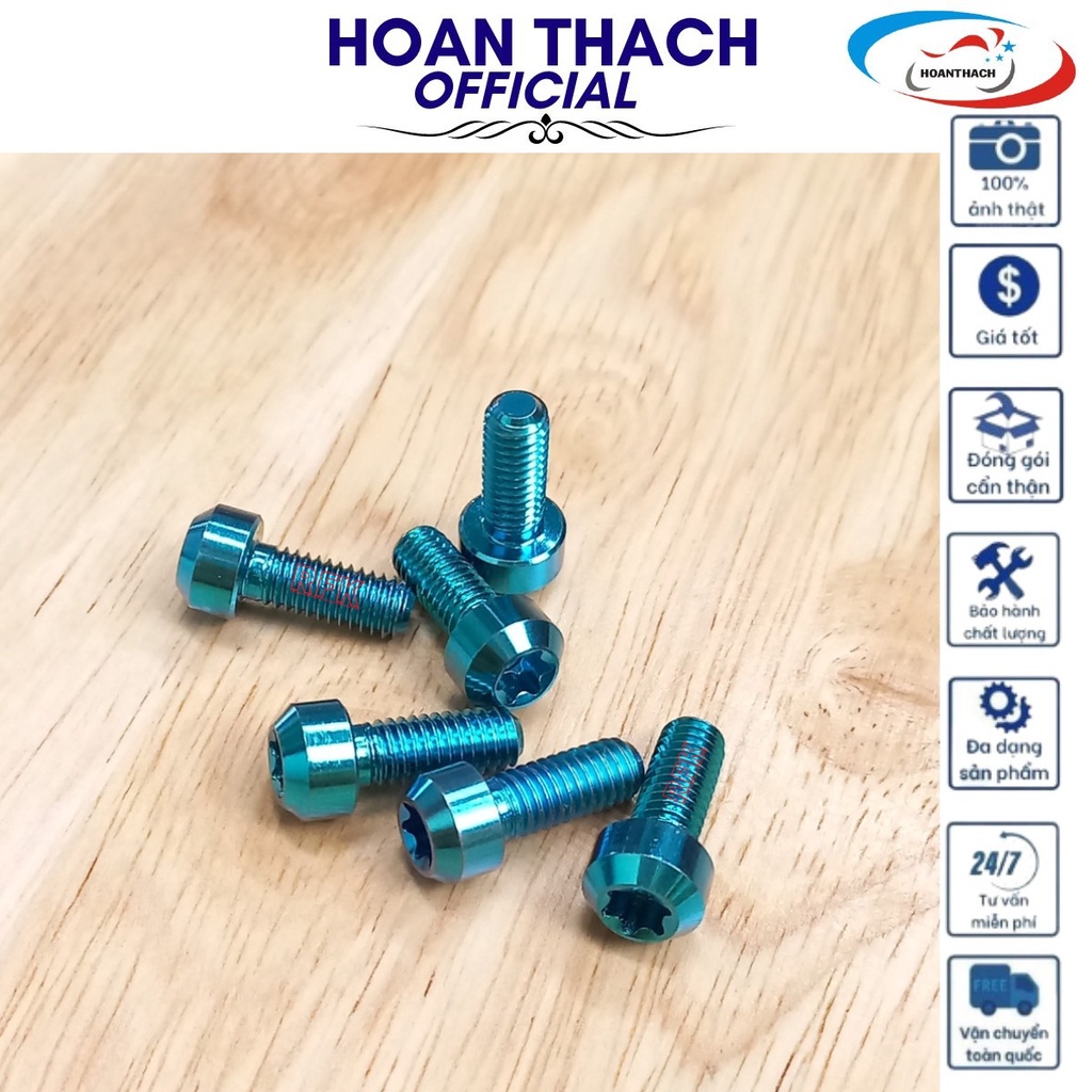 Ốc Gr5 Titan 6L15 Trụ Xanh Lục Bảo Dùng cho xe máy SP010804 (giá 1 con)