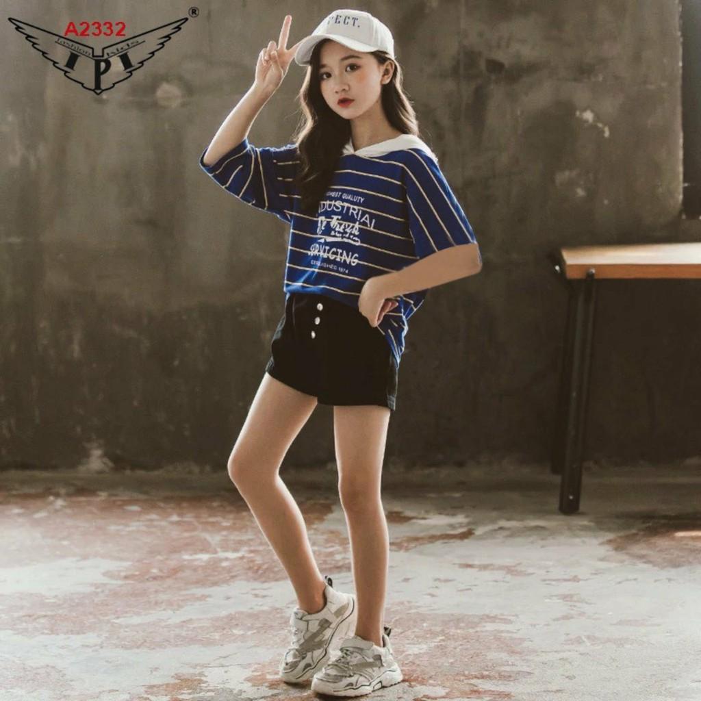 Áo hoodie sọc cho mẹ và bé chất thun cotton mịn mát sang chảnh