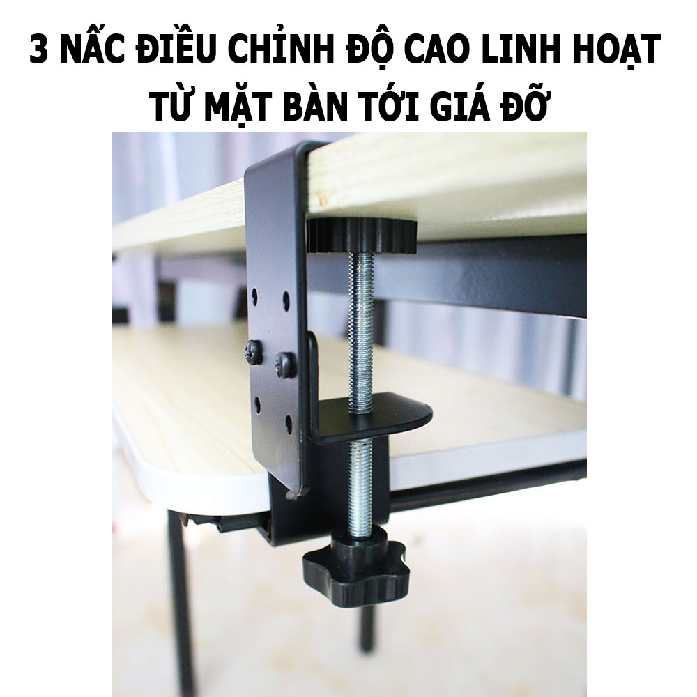 (52cm) Giá Kệ Nối Bàn Làm Việc; Giá Đỡ Dưới Bàn Máy Tính; Kệ Bàn Phím Mở Rộng; Kệ Kẹp Bàn; Giá Đở Bàn Laptop