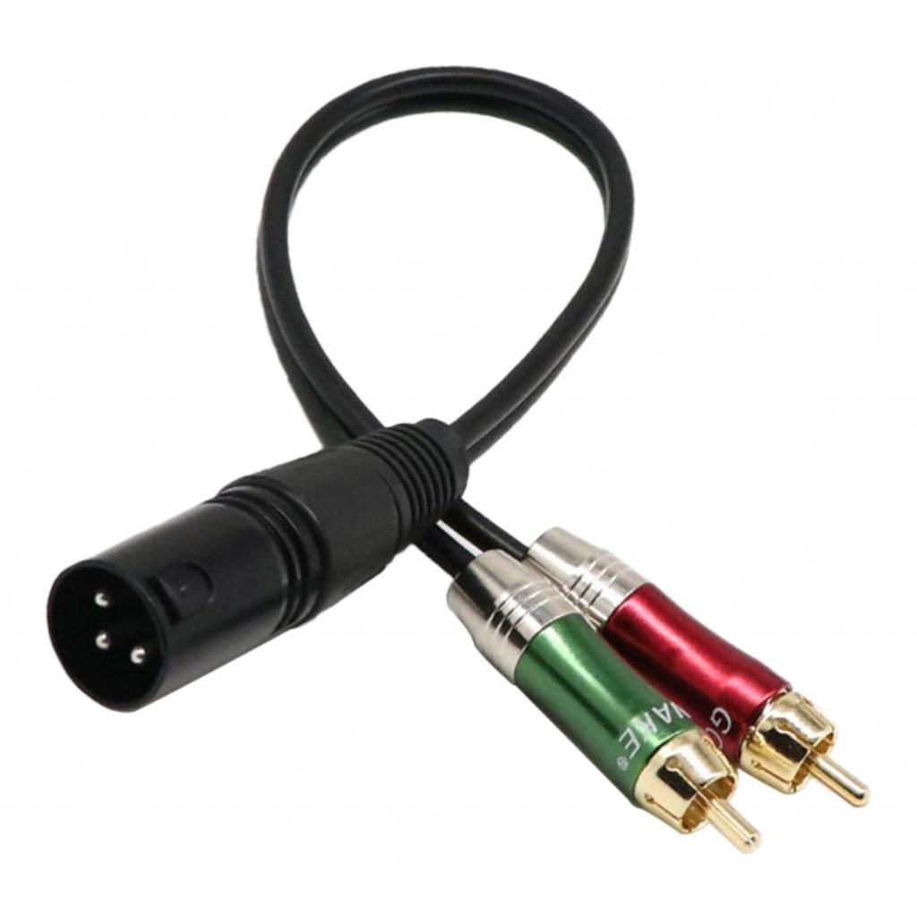 Dual XLR Male to Dual Male Patch Cable Audio