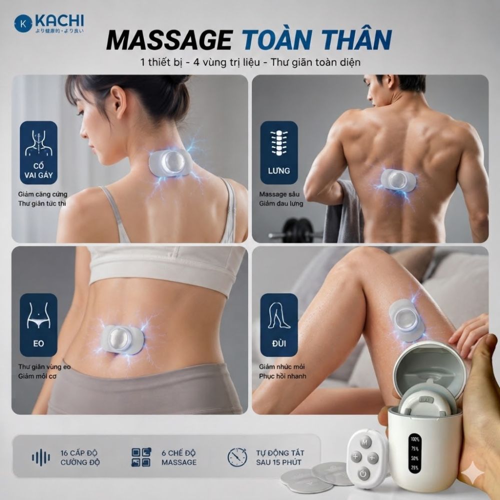 Máy Châm Cứu Xung Điện Không Dây Kachi MK398 – Hàng chính hãng