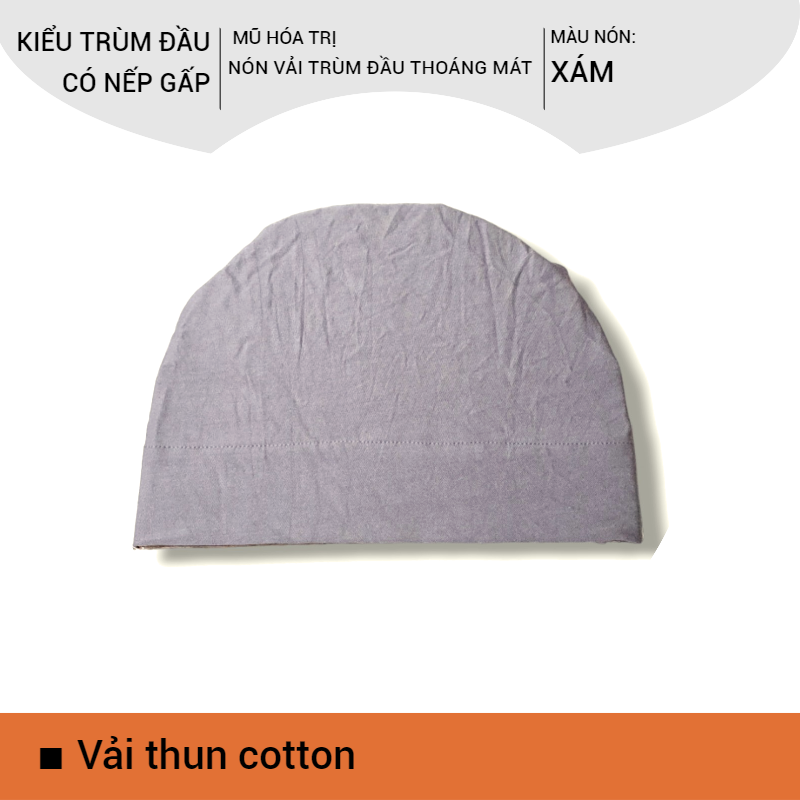 Nón vải thun mêm, thấm hút mồ hôi, mỏng nhẹ mũ trùm đầu vải thun, nhiều màu