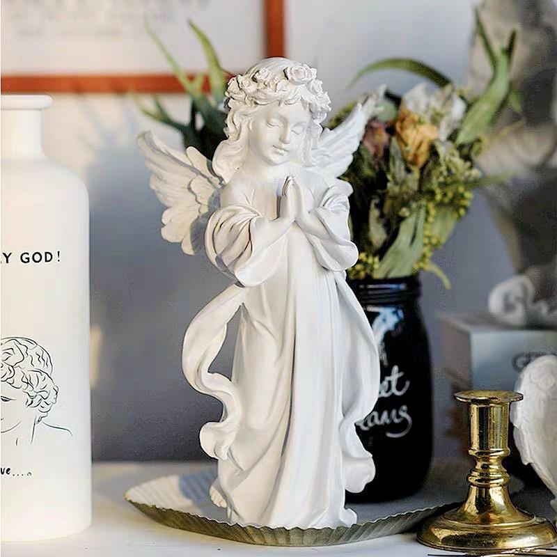 Tượng nữ thần tình yêu 20cm để bàn làm việc, kệ tủ trang trí nội thất độc đáo, ý nghĩa Flowermini CG-01