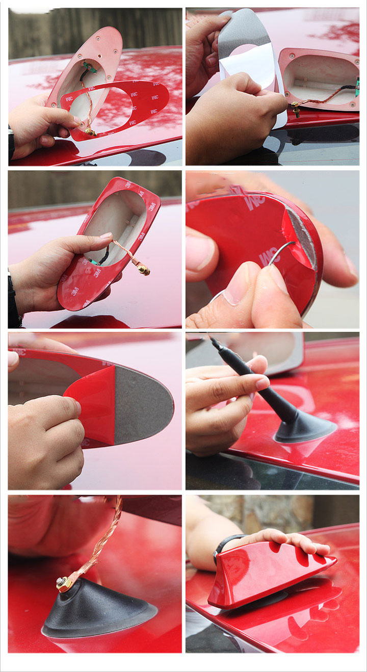 Ăng ten bắt sóng vây cá mập gắn trần ô tô, tăng cường thu sóng radio, sóng GPS, sóng di động, tự lắp đặt dễ dàng tại nhà chỉ với một vài thao tác