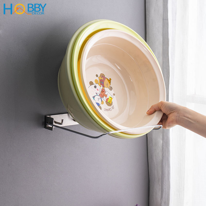 Giá treo thau chậu gắn tường inox 304 có keo dán Hobby home decor GTT