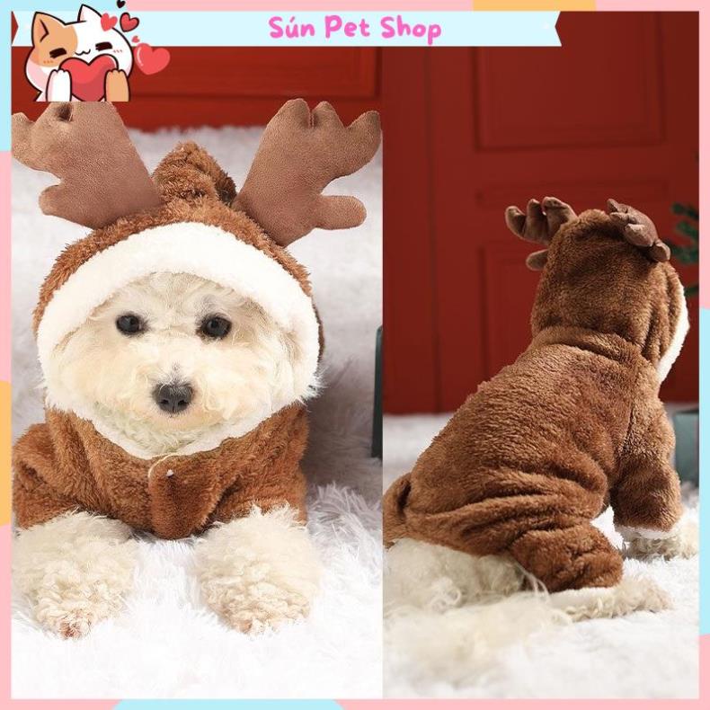 Áo tuần lộc cho thú cưng - Áo noel, giáng sinh cho chó mèo