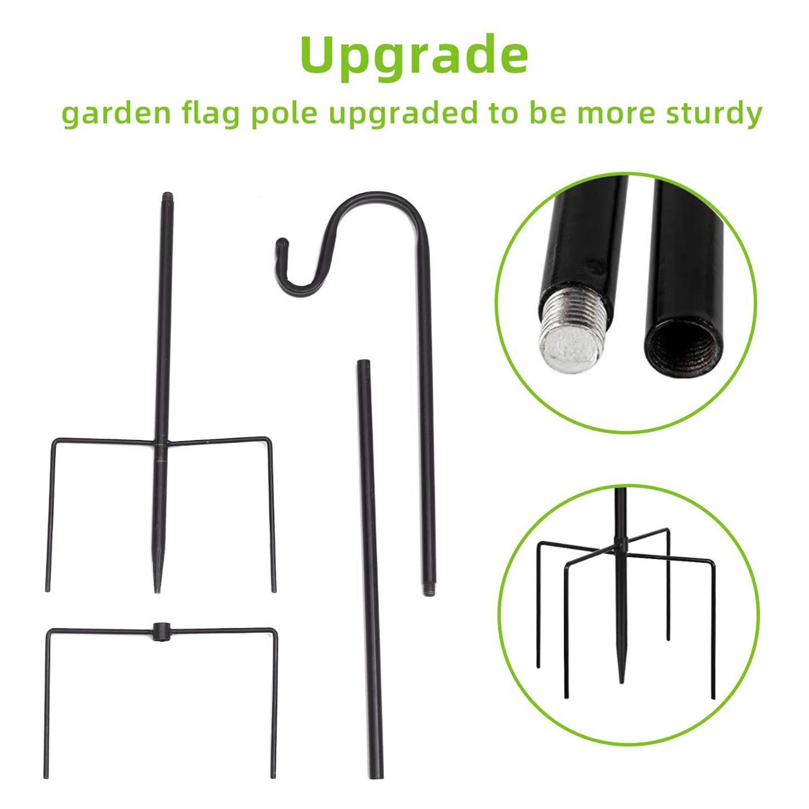 Stable Shepherd Hook Garden Lawn Stake Pole Hanger for Bird Feeder