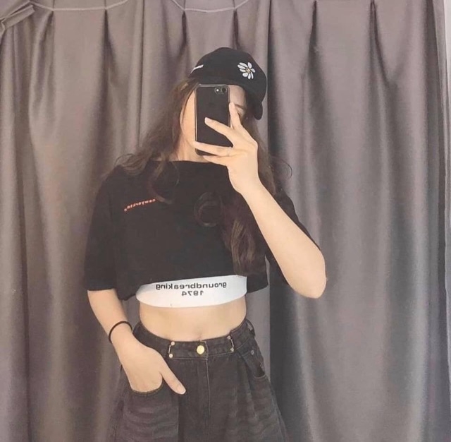 Áo croptop 1974 nữ sexi, Chất liệu cotton mềm mịn, loại ngắn kết hợp 2 trong 1, họa tiết bắt mắt thời trang, form free size, màu sắc đơn giản, hàng đẹp