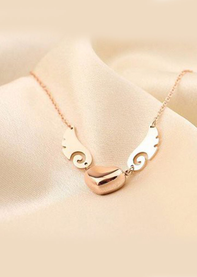 Dây chuyền titanium trái tim cánh thiên thần