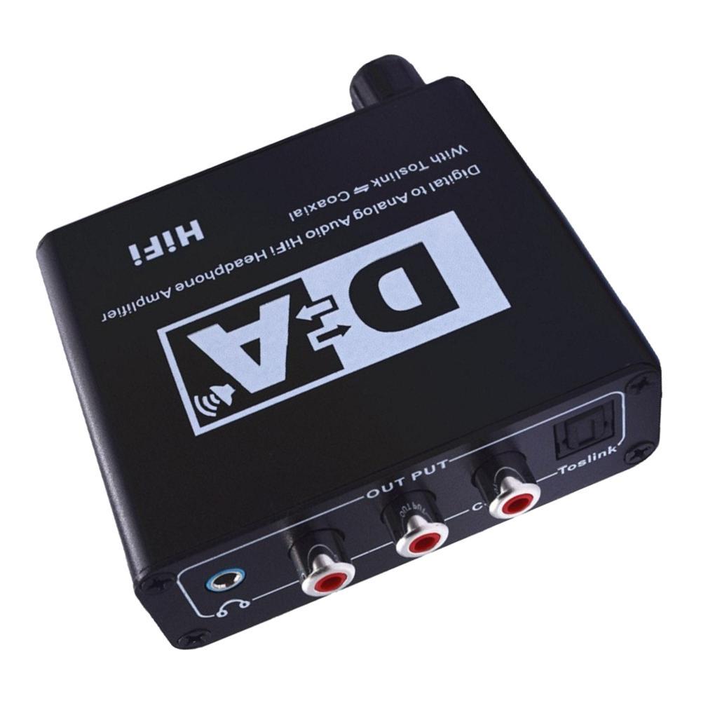 Coaxial Optic Fiber Digital to Analog Audio Converter Adapter RCA