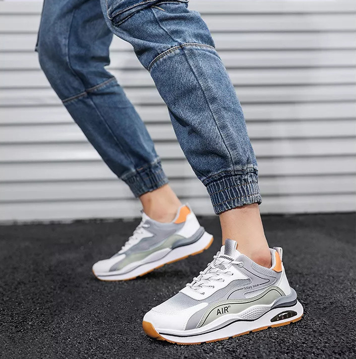 Giày Thể Thao Nam GEMI- Giày Sneaker Xanh Lá - Màu Xanh Lam - Xám, Đế Giày Chạy Bộ Chống Sốc - G5326