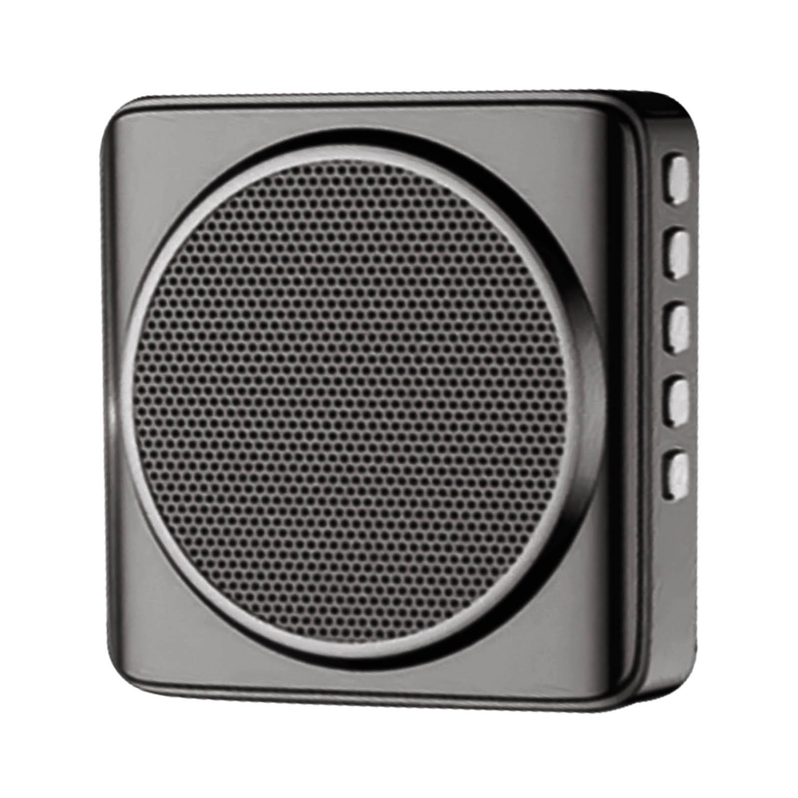 Voice Amplifier with Mic Support USB TF Card for Tour Yoga Teacher Black