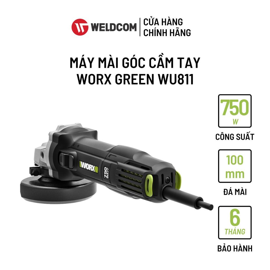 Máy Mài Góc Cầm Tay WORX GREEN WU811 Thiết Kế Ưu Việt 750W 100mm (công tắc cạnh)