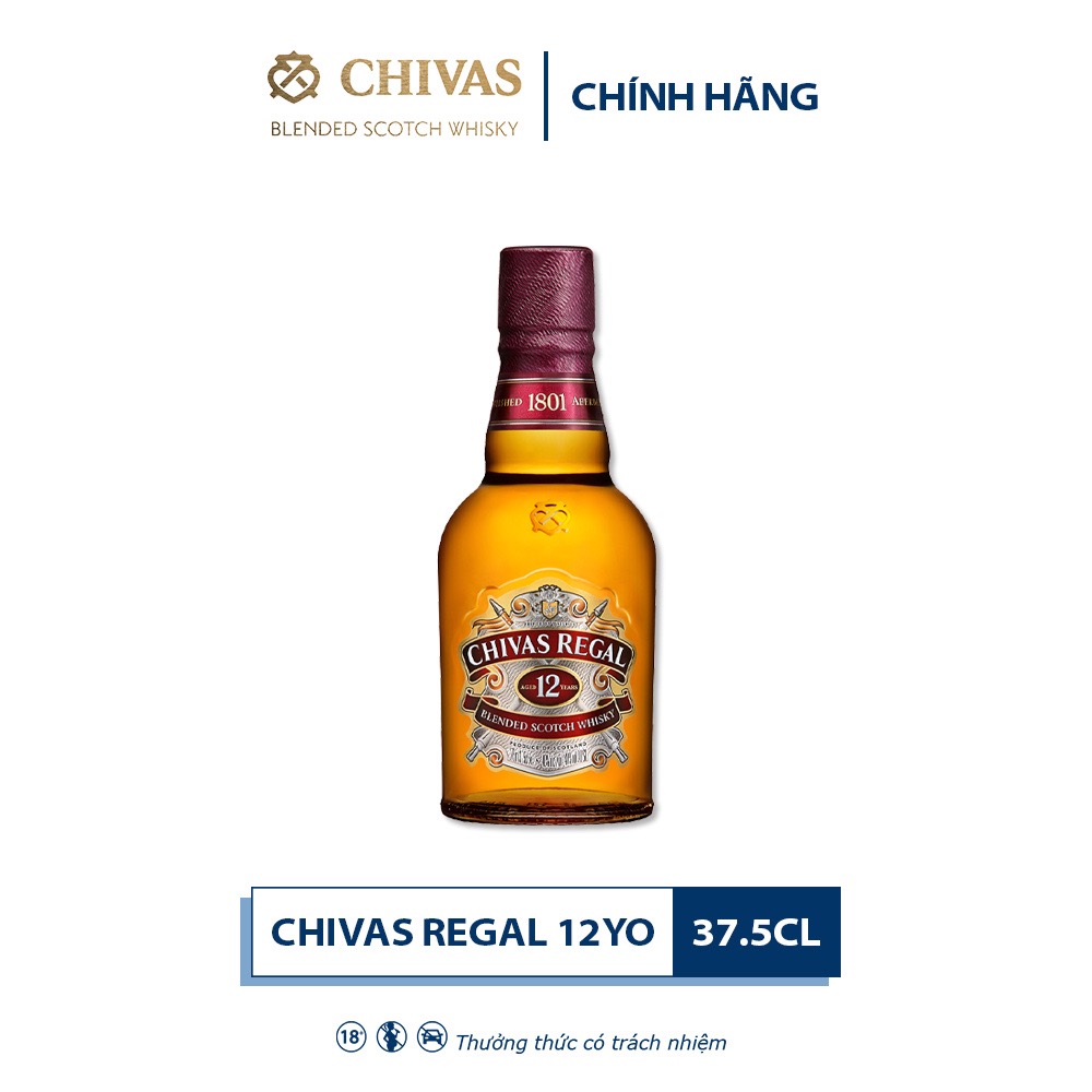 Rượu Whisky Chivas Regal 12 375ml 39% - 41% - Kèm Hộp