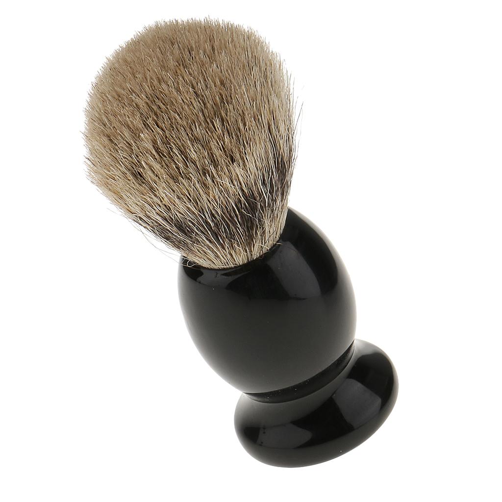 Pro Soft Men Facial Cleaning Hair Shaving Set Brush with Soap Mug Bowl Cup for Safety Shave Travel Kit, Father Gift
