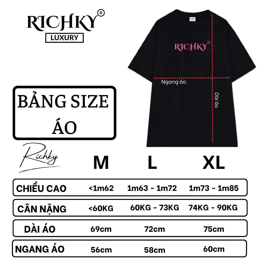 Áo Thun Unisex Richky Premium Tee Luxury Maison TB Đen - RKP04