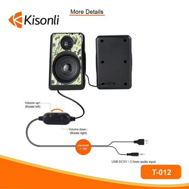 Loa vi tính USB 2.0 Kisonli T-012 4 bass JL - Hàng chính hãng (Giao mẫu ngẫu nhiên)