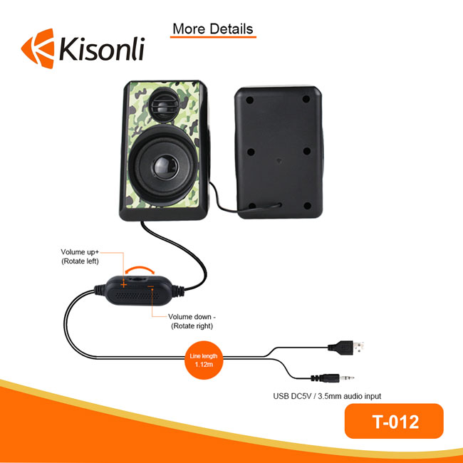 Loa 2.0 Kisonli T-012 - 1 bộ 2 cái - giao mẫu và màu ngẫu nhiên - 1984 - hàng nhập khẩu