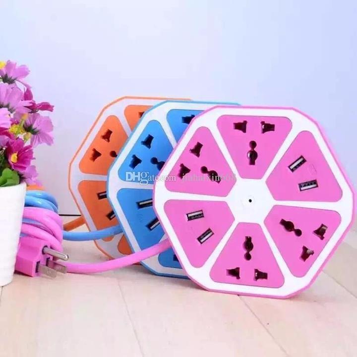 Combo 2 Ổ cắm điện lục giác tích hợp 2 cổng USB - Mẫu mới 2018