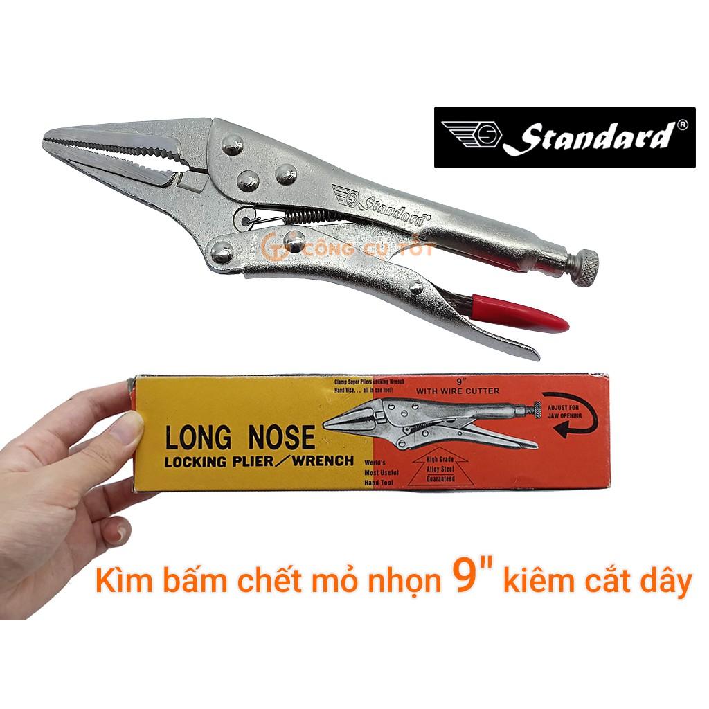 Kìm bấm chết mỏ nhọn 9" kiêm cắt dây Standard