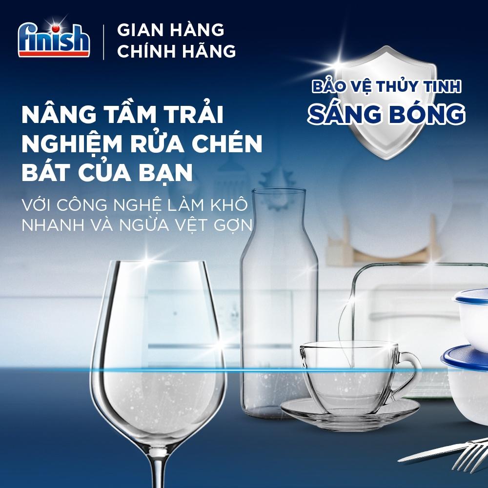 Combo Finish 1 túi viên rửa chén Quantum 60 viên + Nước làm bóng 400ml + Muối Rửa Chén Bát 1.5kg